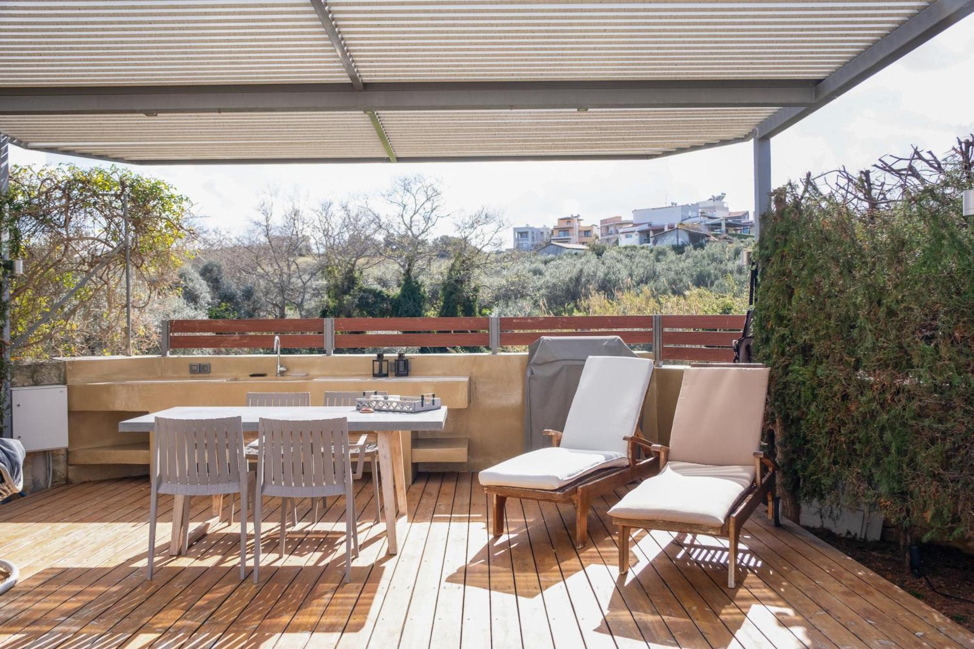 Glaros Casa Verde - Cozy Flat With Garden Near Beach Kato Daratso Exterior photo
