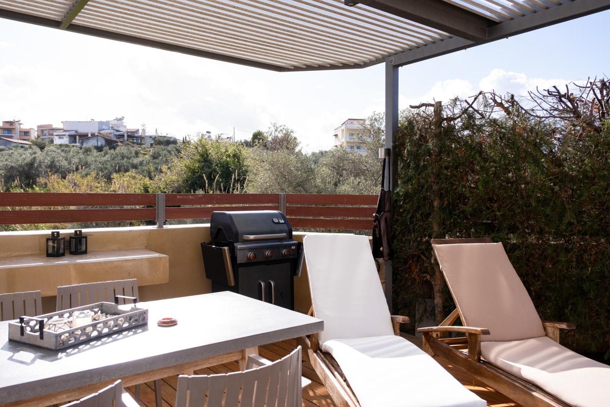 Glaros Casa Verde - Cozy Flat With Garden Near Beach Kato Daratso Exterior photo