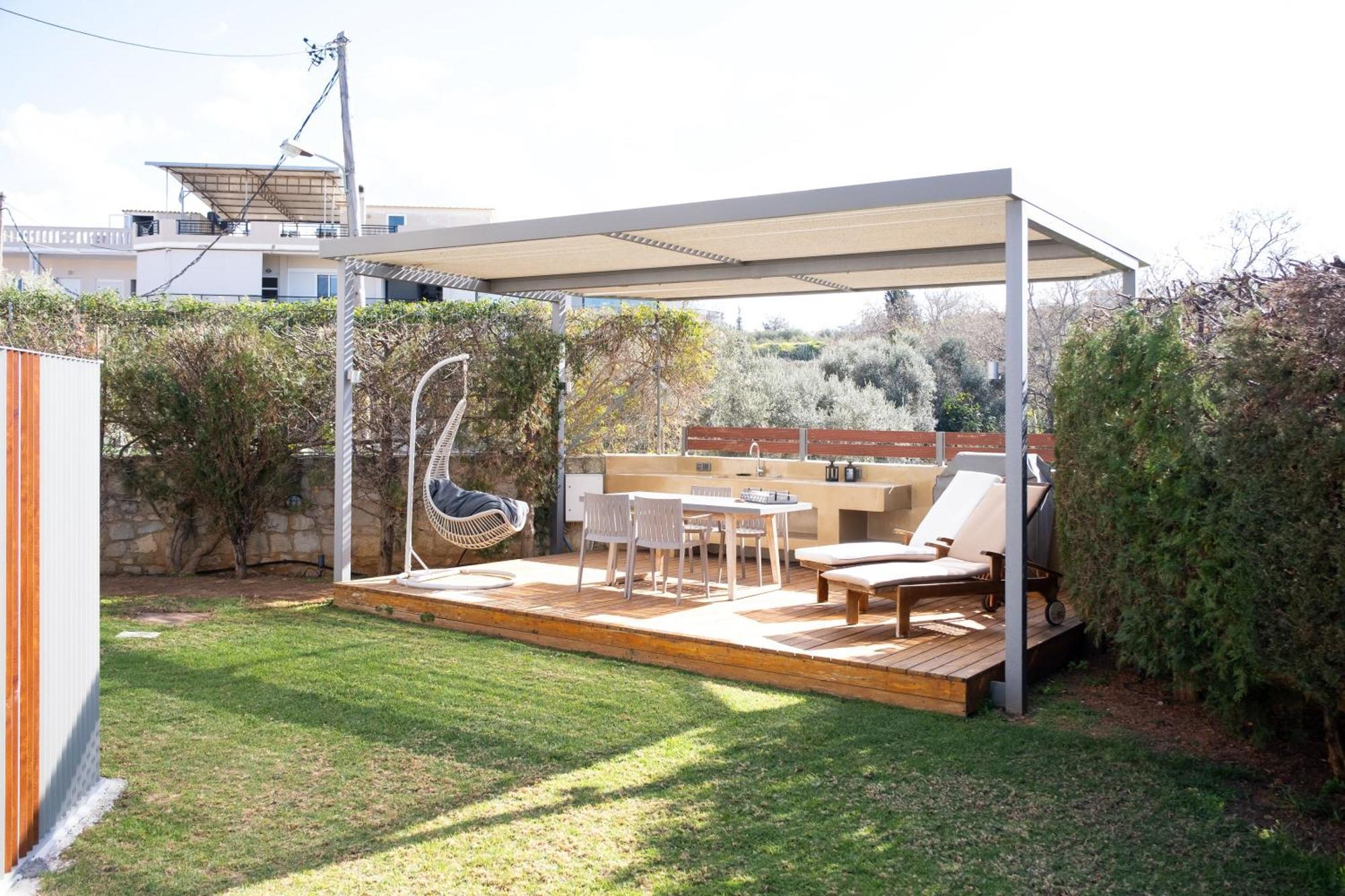 Glaros Casa Verde - Cozy Flat With Garden Near Beach Kato Daratso Exterior photo